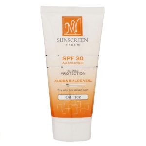 خرید کرم ضد آفتاب بی رنگ مای با SPF30 مناسب پوست چرب و مختلط